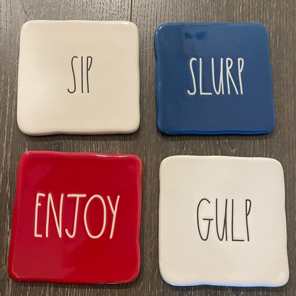 Set of 4 Rae Dunn Coasters